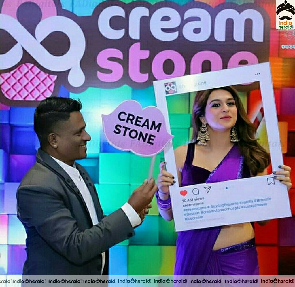 Shraddha Das Latest Tempting Purple Saree Stills