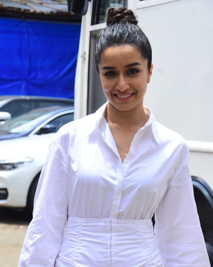 Shraddha Hot Thigh Show In White