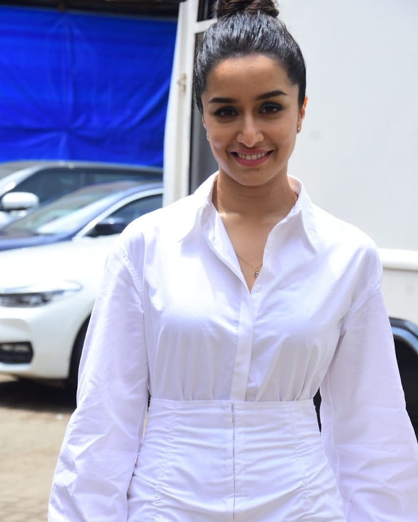 Shraddha Hot Thigh Show In White