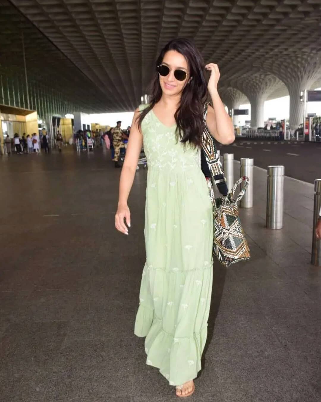 Shraddha Kapoor Spotted At Mumbai Airport In Sleeveless Casual Frock