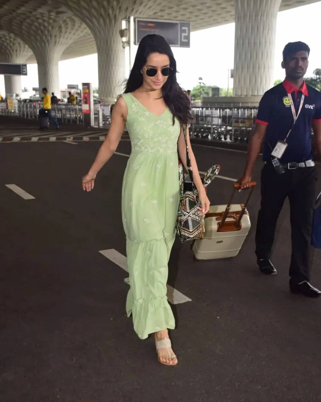 Shraddha Kapoor Spotted At Mumbai Airport In Sleeveless Casual Frock