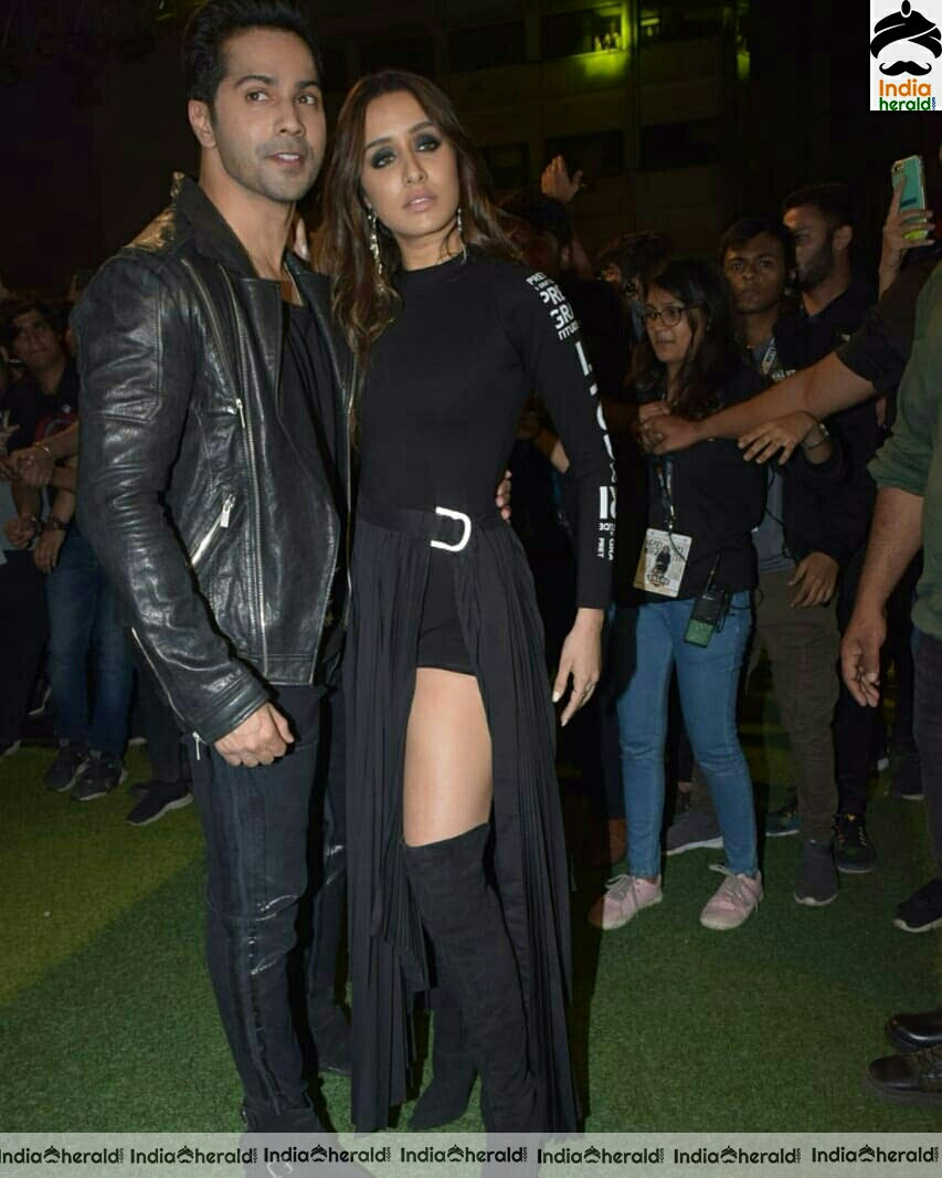 Shraddha Kapoor with Varun Dhawan Dressed In Black During Promotion Of The Next Movie