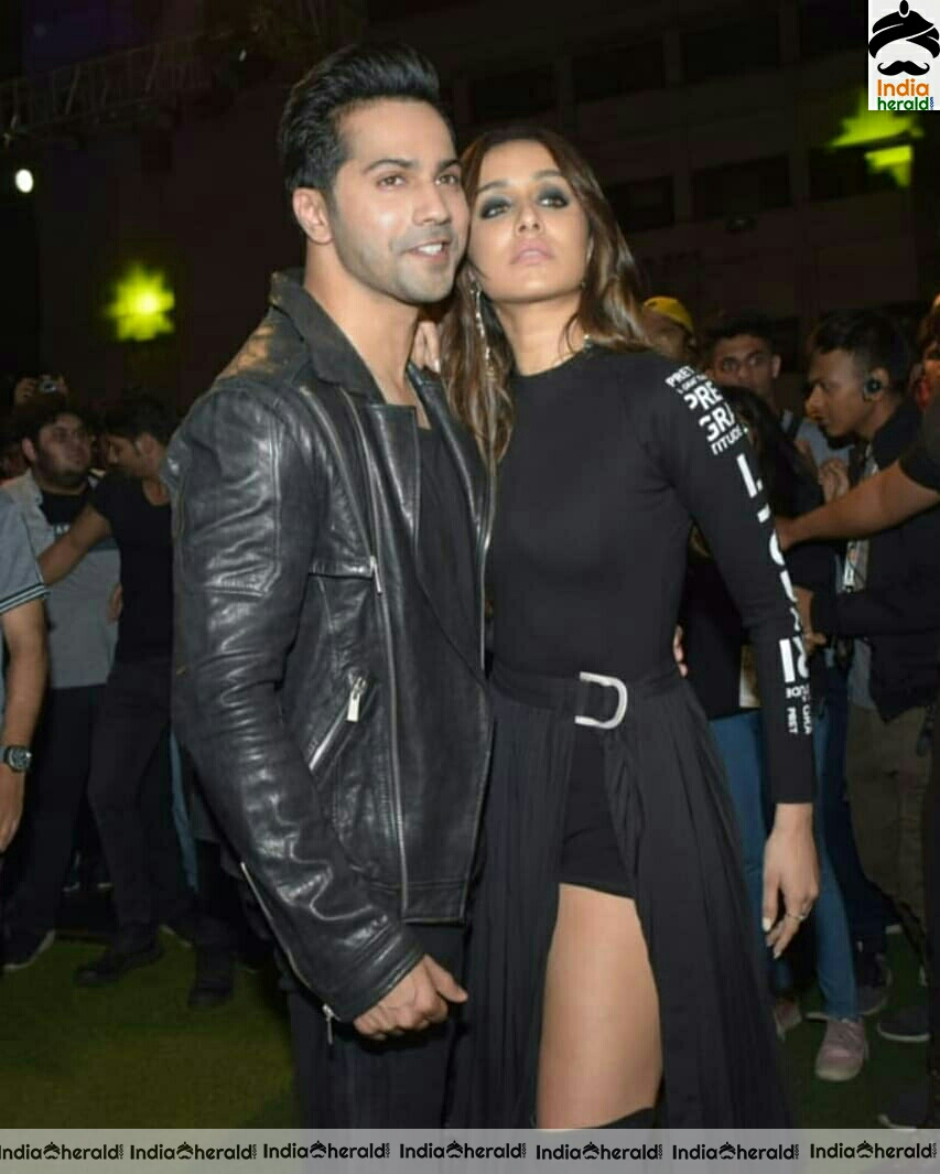 Shraddha Kapoor with Varun Dhawan Dressed In Black During Promotion Of The Next Movie