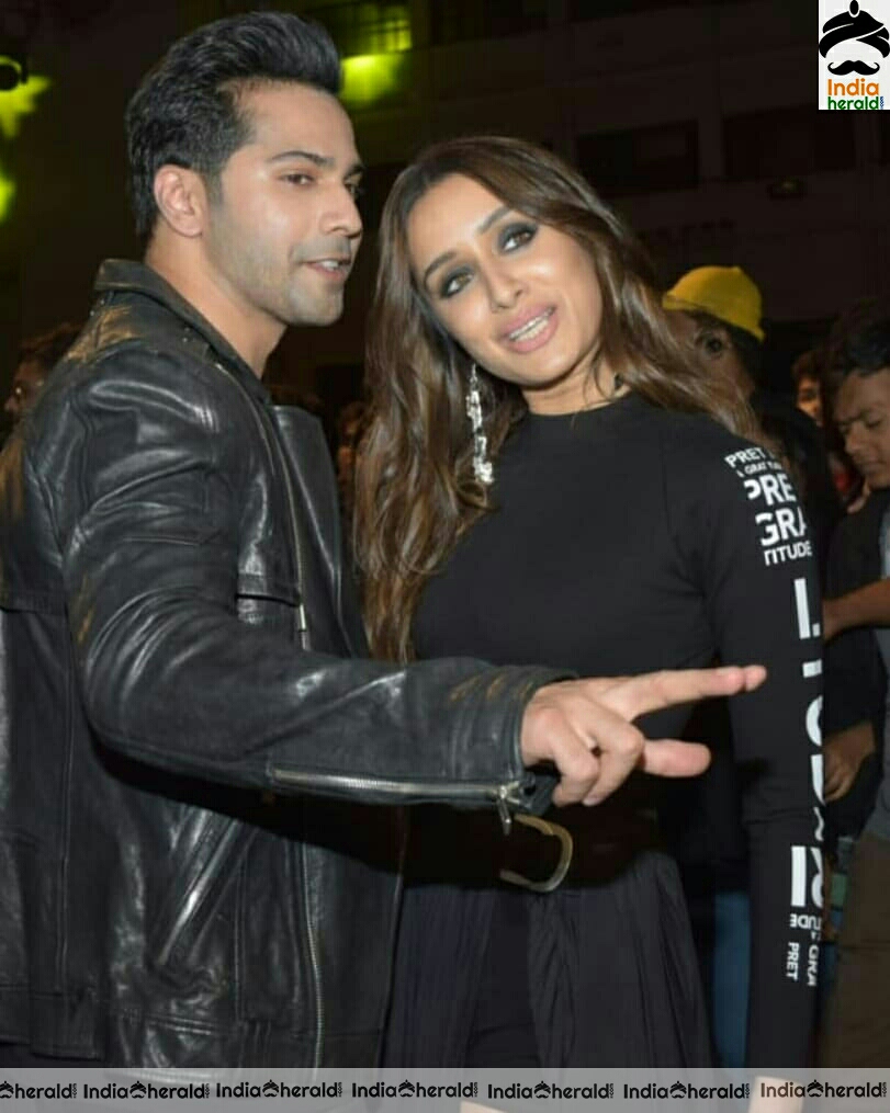 Shraddha Kapoor with Varun Dhawan Dressed In Black During Promotion Of The Next Movie