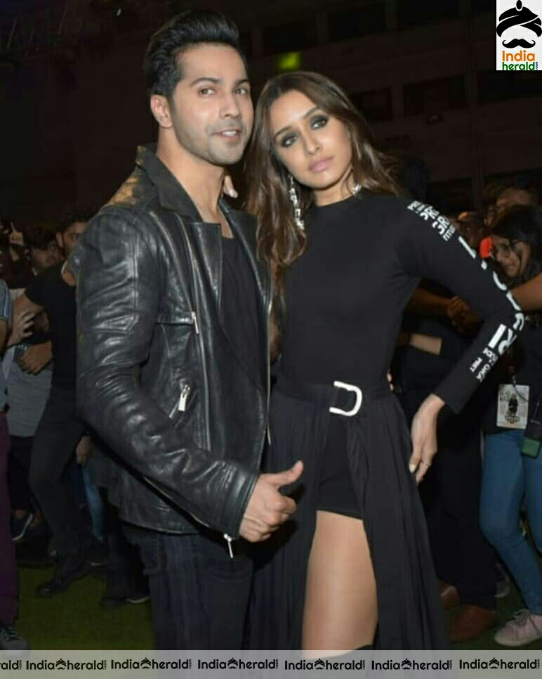 Shraddha Kapoor with Varun Dhawan Dressed In Black During Promotion Of The Next Movie