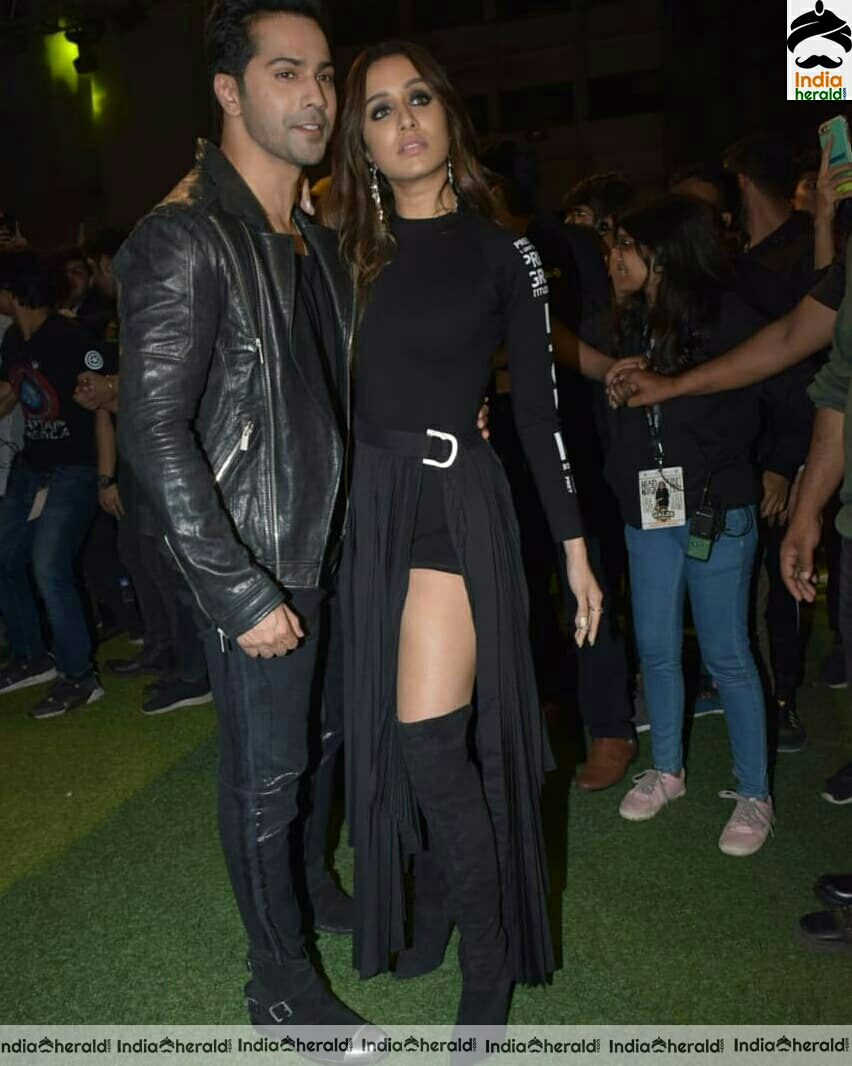 Shraddha Kapoor with Varun Dhawan Dressed In Black During Promotion Of The Next Movie