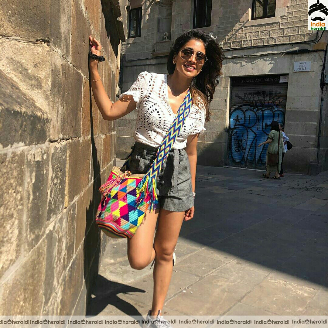 Shriya Saran Cute Vacation Clicks