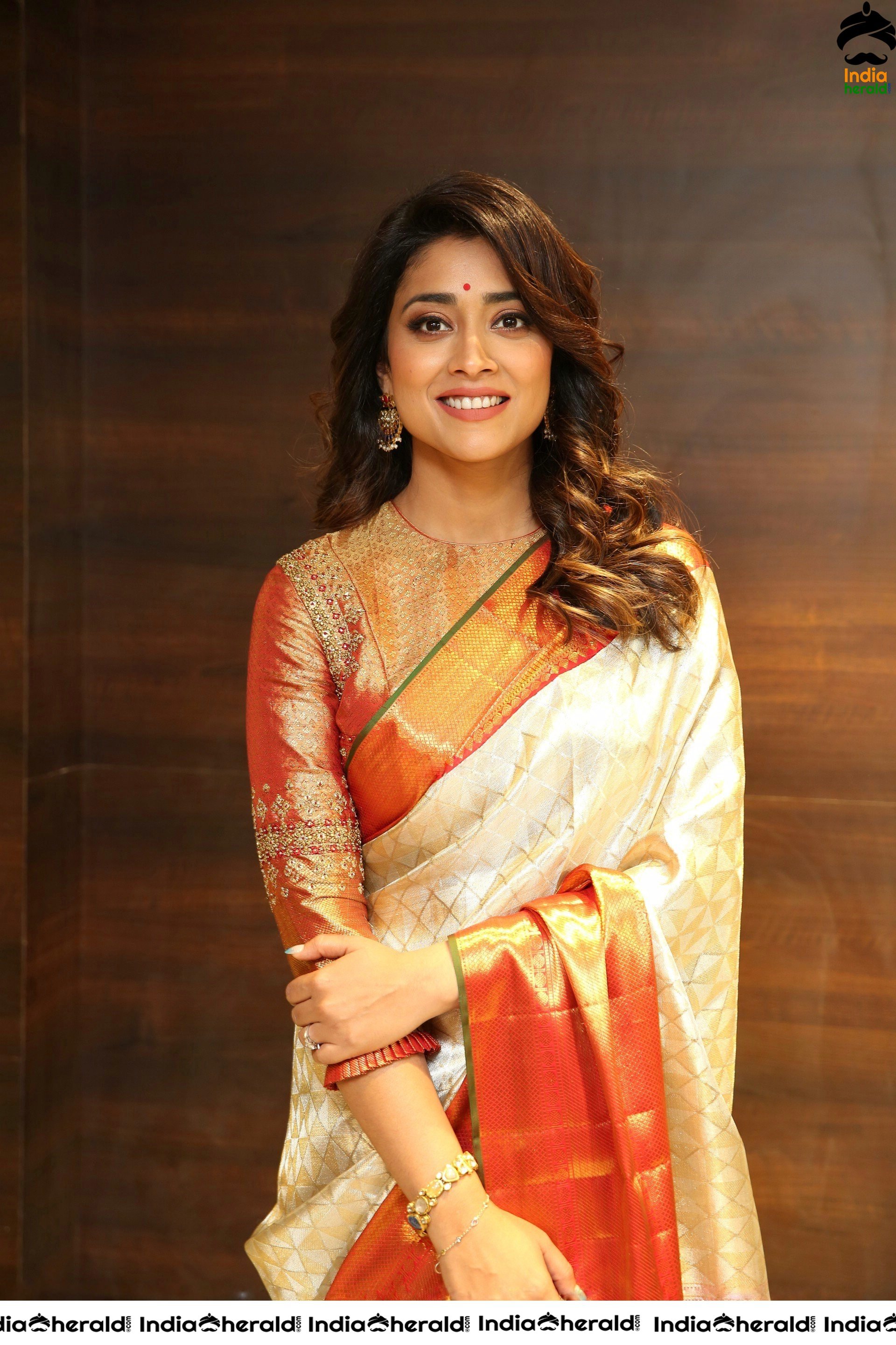 Shriya Saran in Traditional Avatar for Chandanagar VRK Silks Set 1