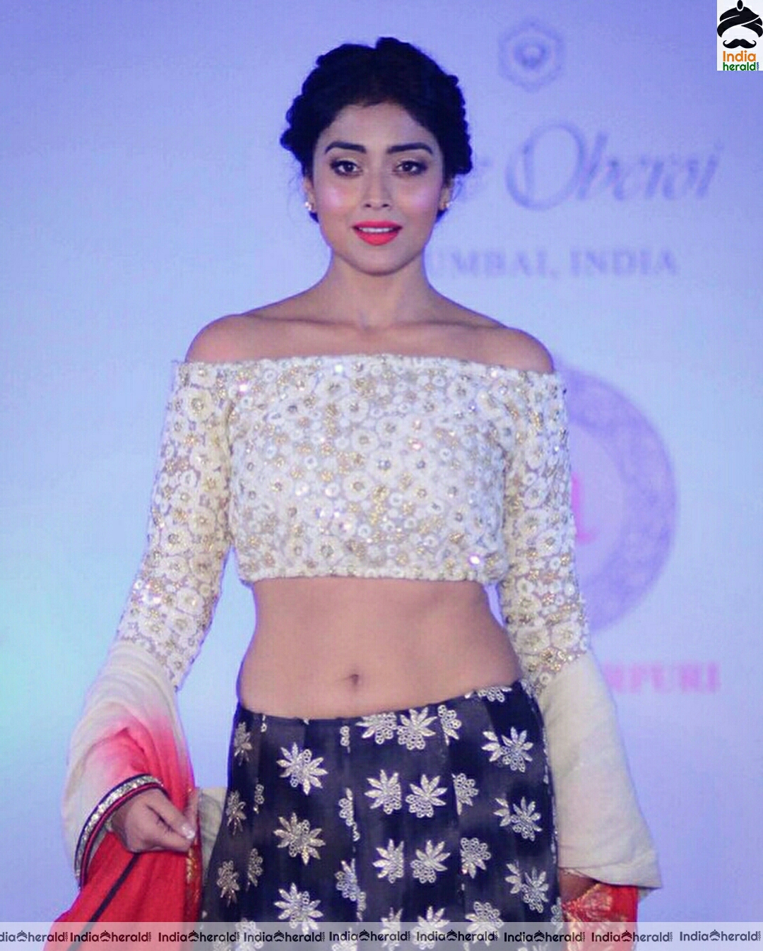 Shriya Shows Her Sexy Waist In Latest Golden Dress