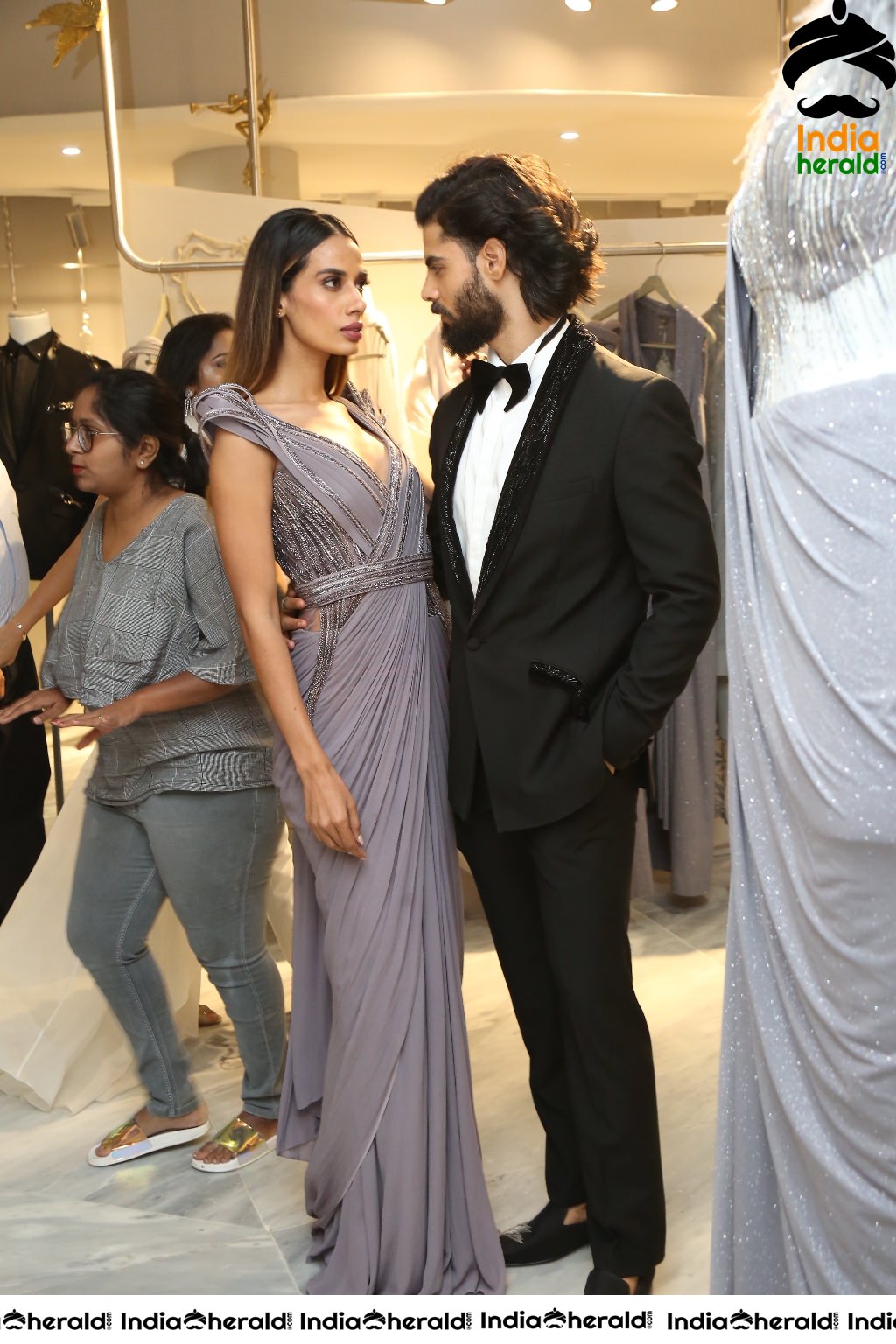 Shruti Haasan and Shriya Saran unveiled Couturier Gaurav Gupta Debut Couture Store Set 2