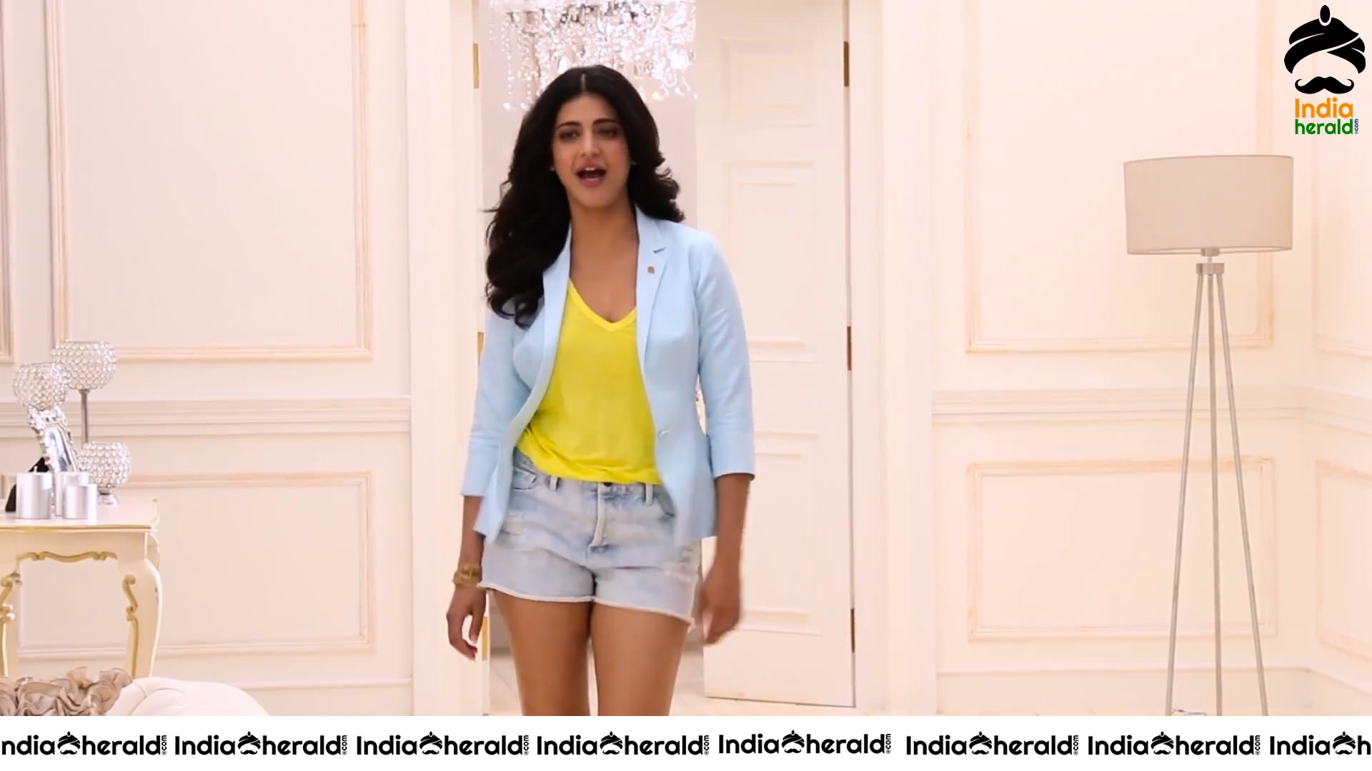 Shruti Haasan Hot BTS Photos During Ad Shoot Set 3