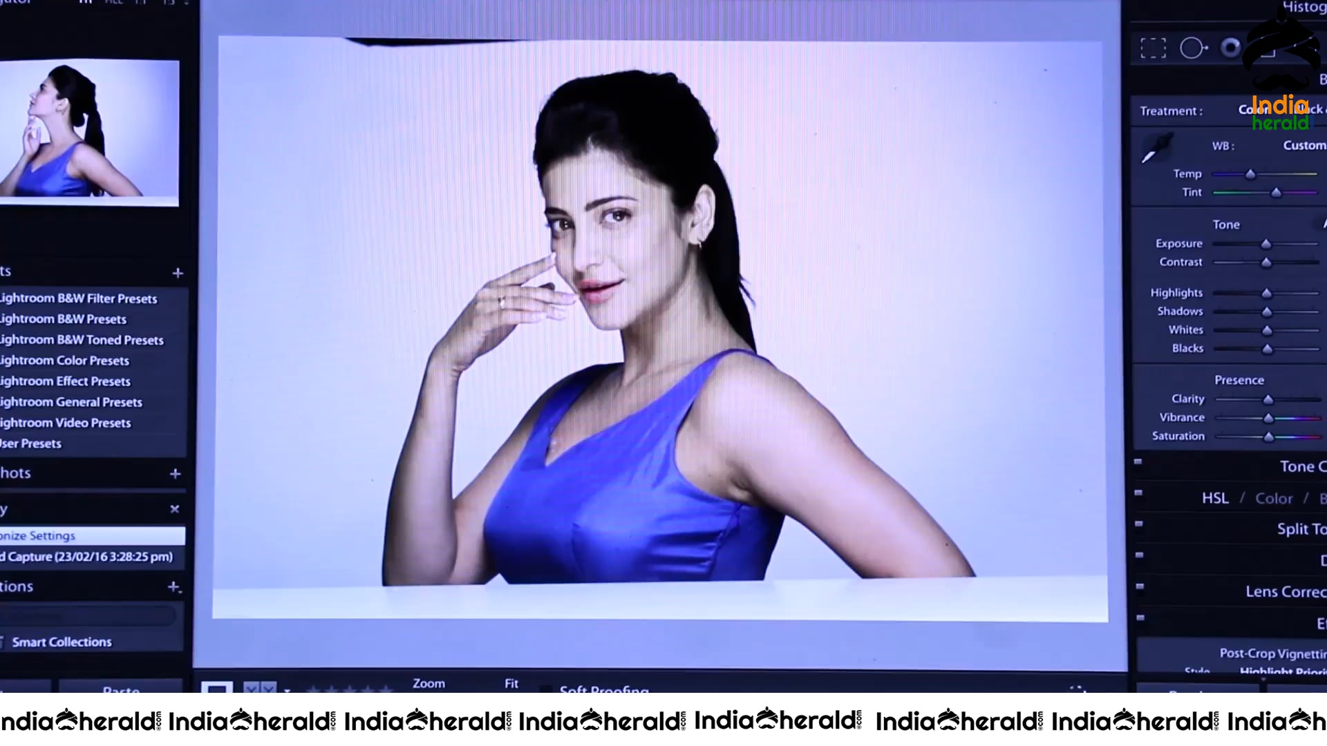 Shruti Haasan Hot BTS Photos During Ad Shoot Set 3