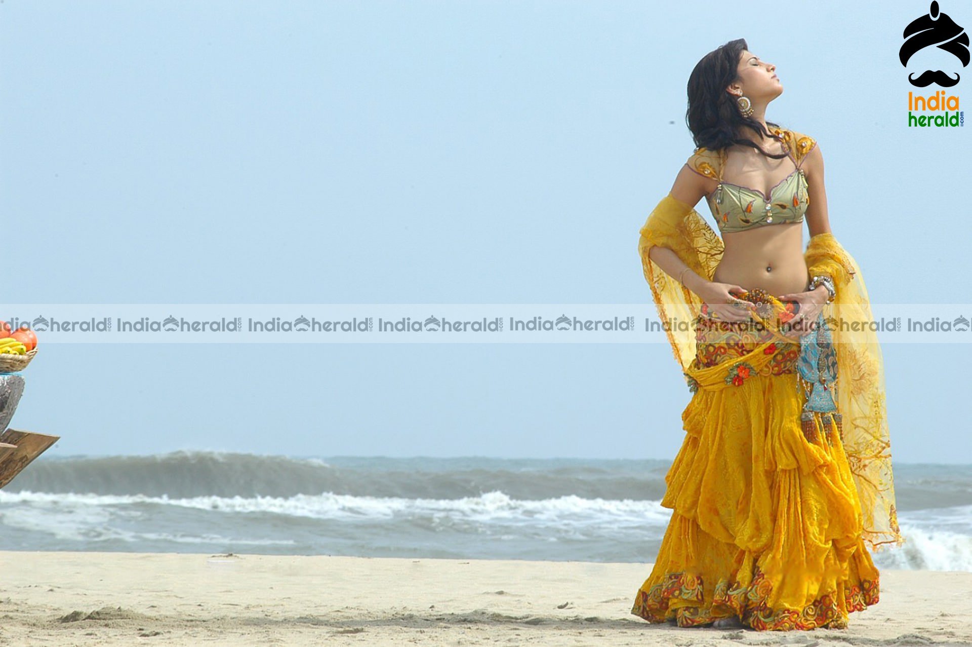 Shruti Haasan Hot HD Photos Exposing her Tempting Belly Pierced Navel and Big Cleavage Set 2