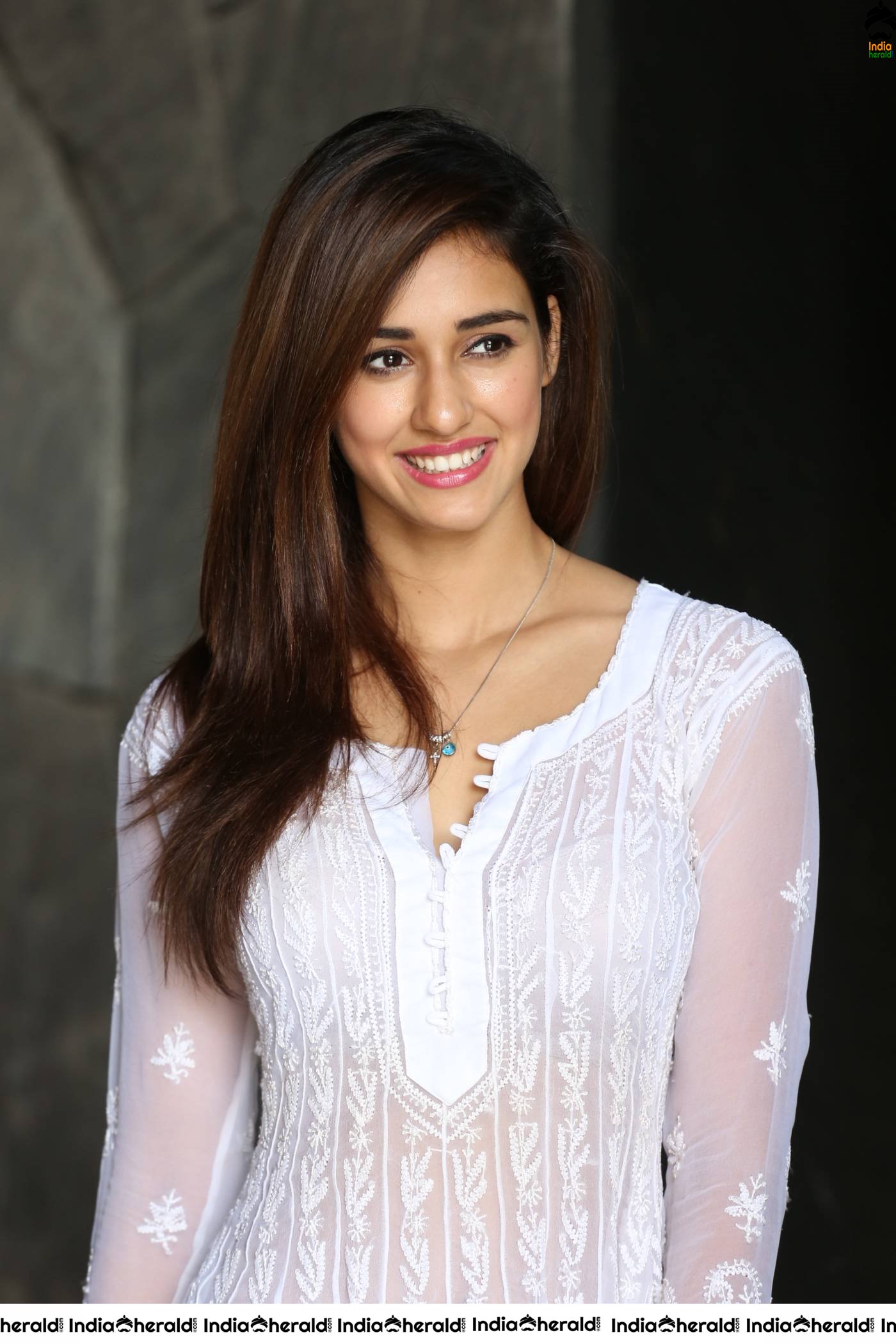 Beauty Disha Patani in a revealing White Chudi Set 1