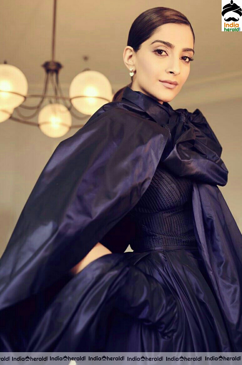 Sonam Kapoor Hot latest Stills In Dark Blue Attire