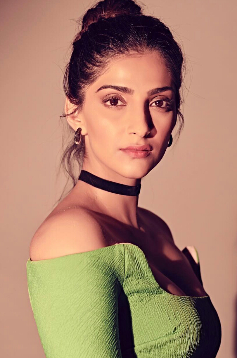Sonam Kapoor Latest Hot Green Dress Photoshoot