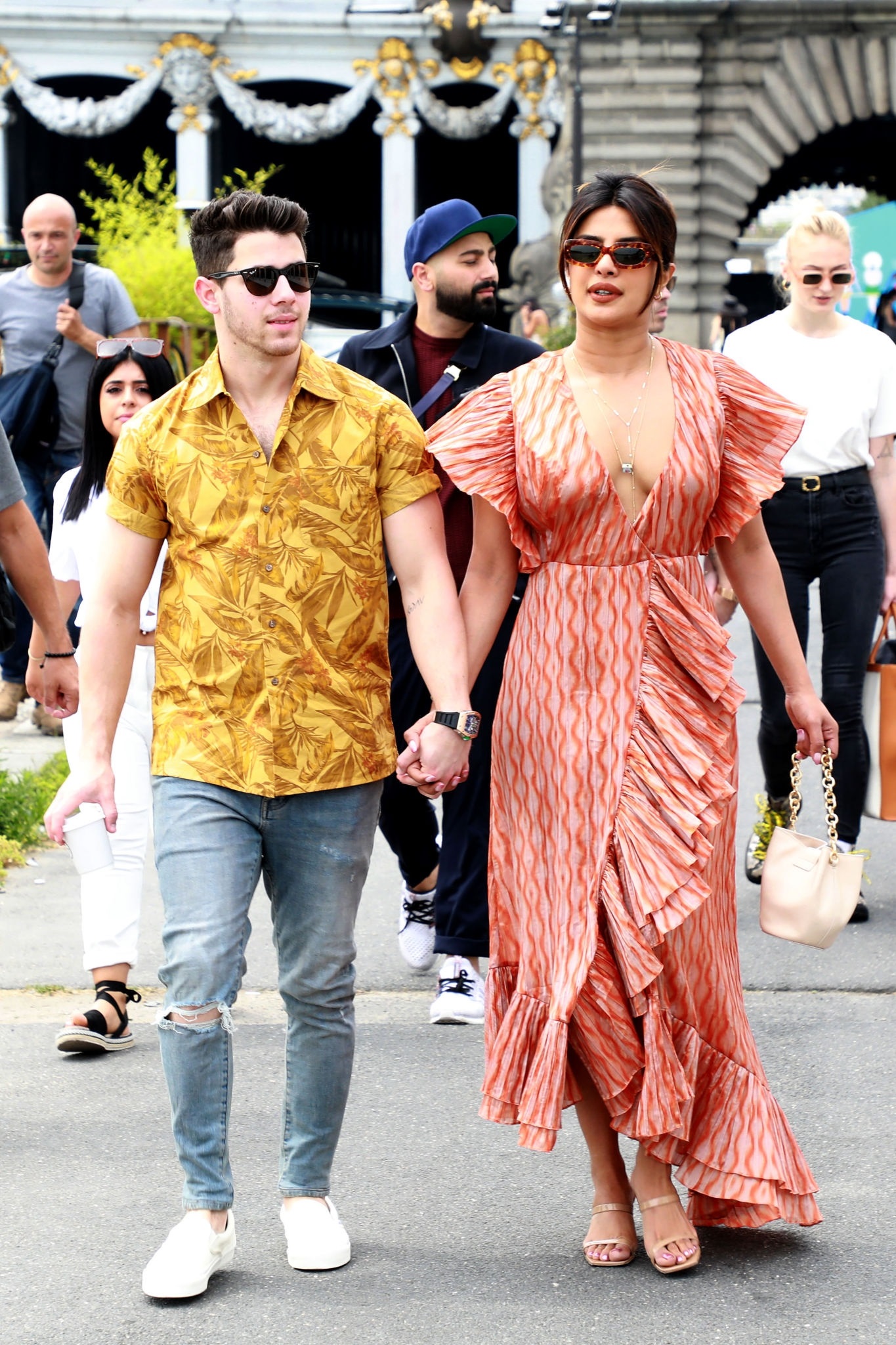 Sophie Turner And Priyanka Chopra Are Seen On A Boat Cruise On The River Seine Set 1