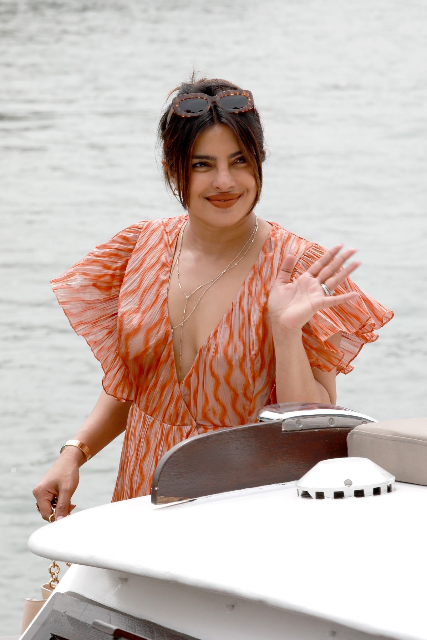 Sophie Turner And Priyanka Chopra Are Seen On A Boat Cruise On The River Seine Set 1