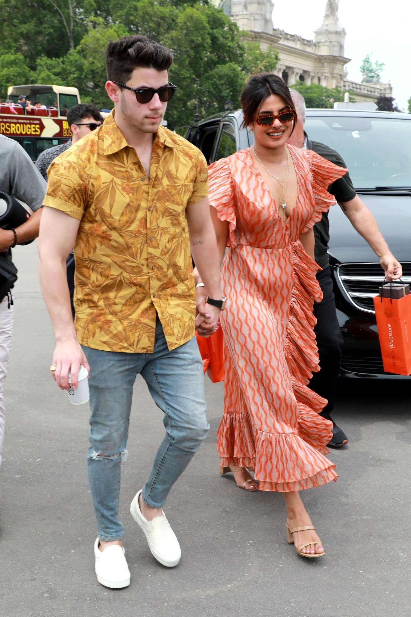 Sophie Turner And Priyanka Chopra Are Seen On A Boat Cruise On The River Seine Set 1