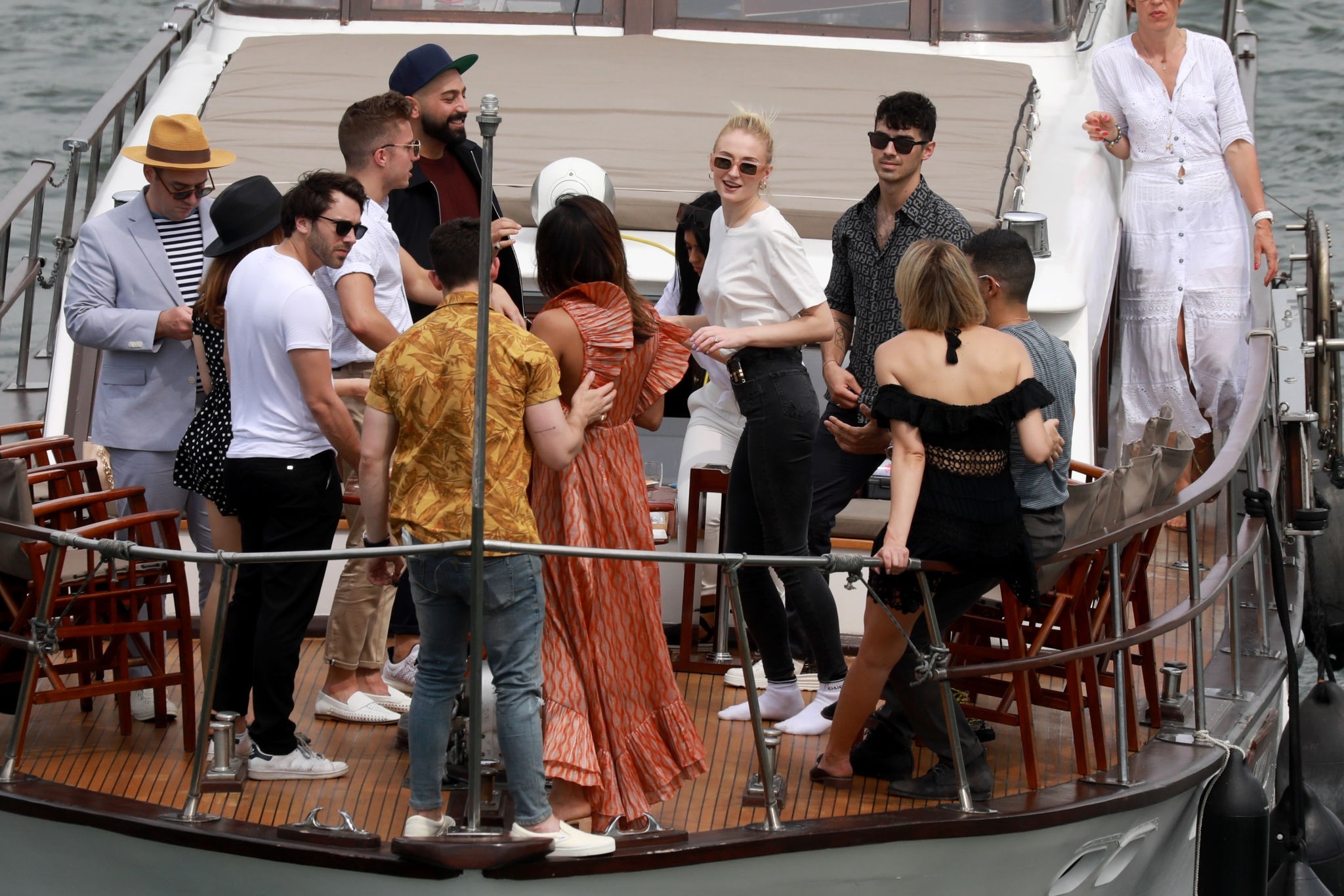 Sophie Turner And Priyanka Chopra Are Seen On A Boat Cruise On The River Seine Set 2