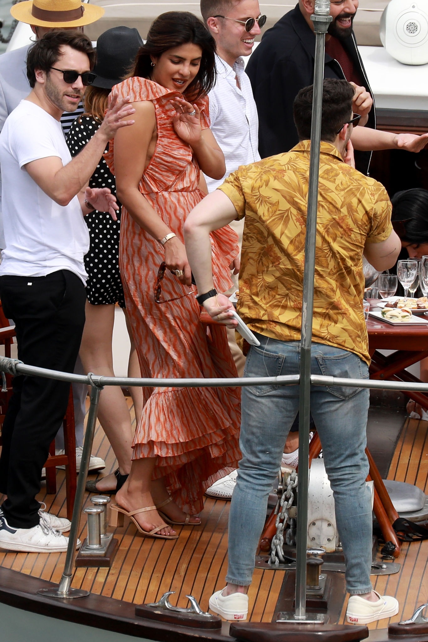 Sophie Turner And Priyanka Chopra Are Seen On A Boat Cruise On The River Seine Set 2