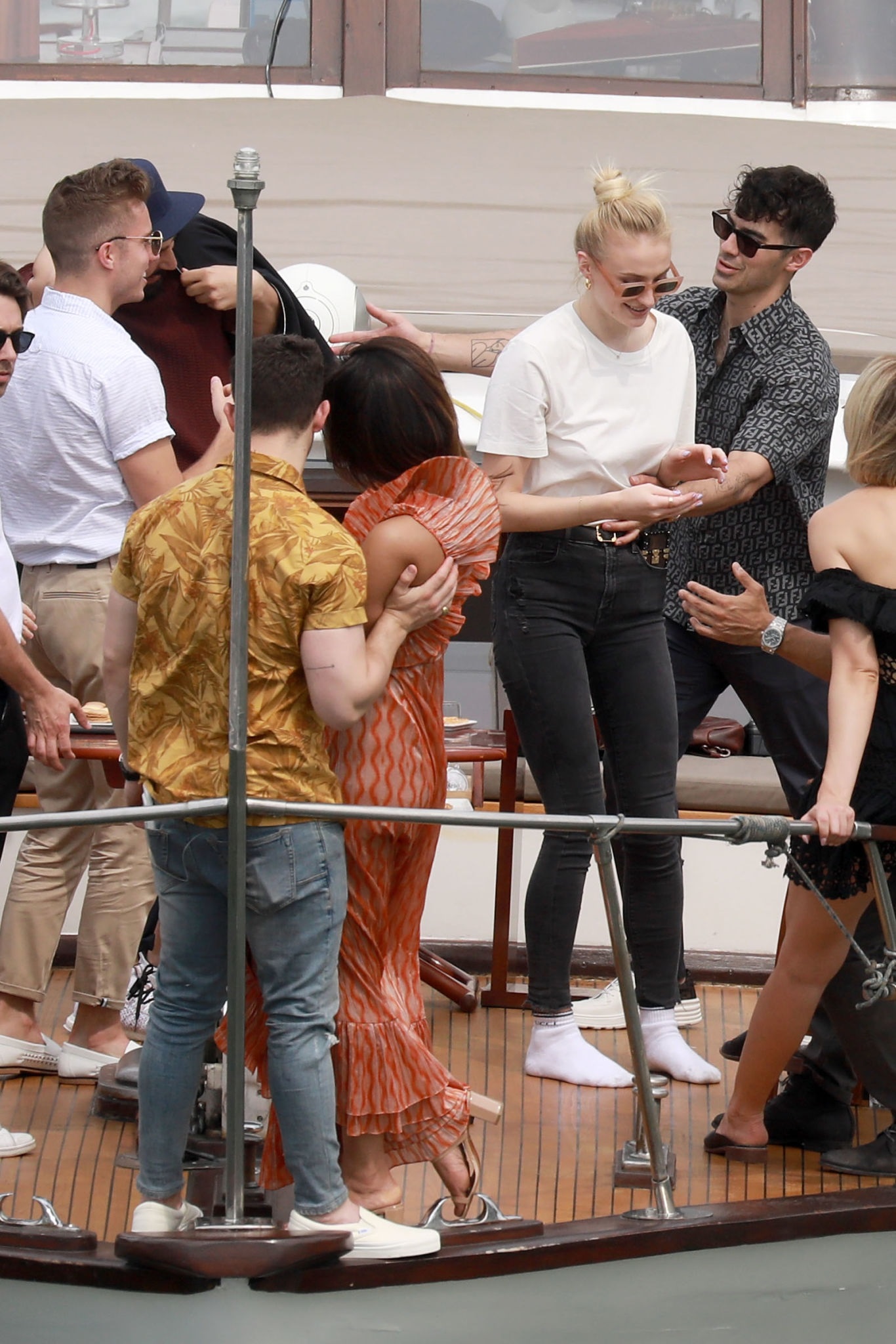 Sophie Turner And Priyanka Chopra Are Seen On A Boat Cruise On The River Seine Set 2