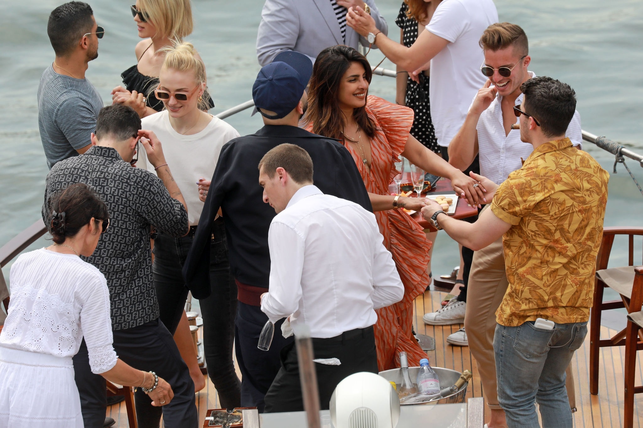Sophie Turner And Priyanka Chopra Are Seen On A Boat Cruise On The River Seine Set 2