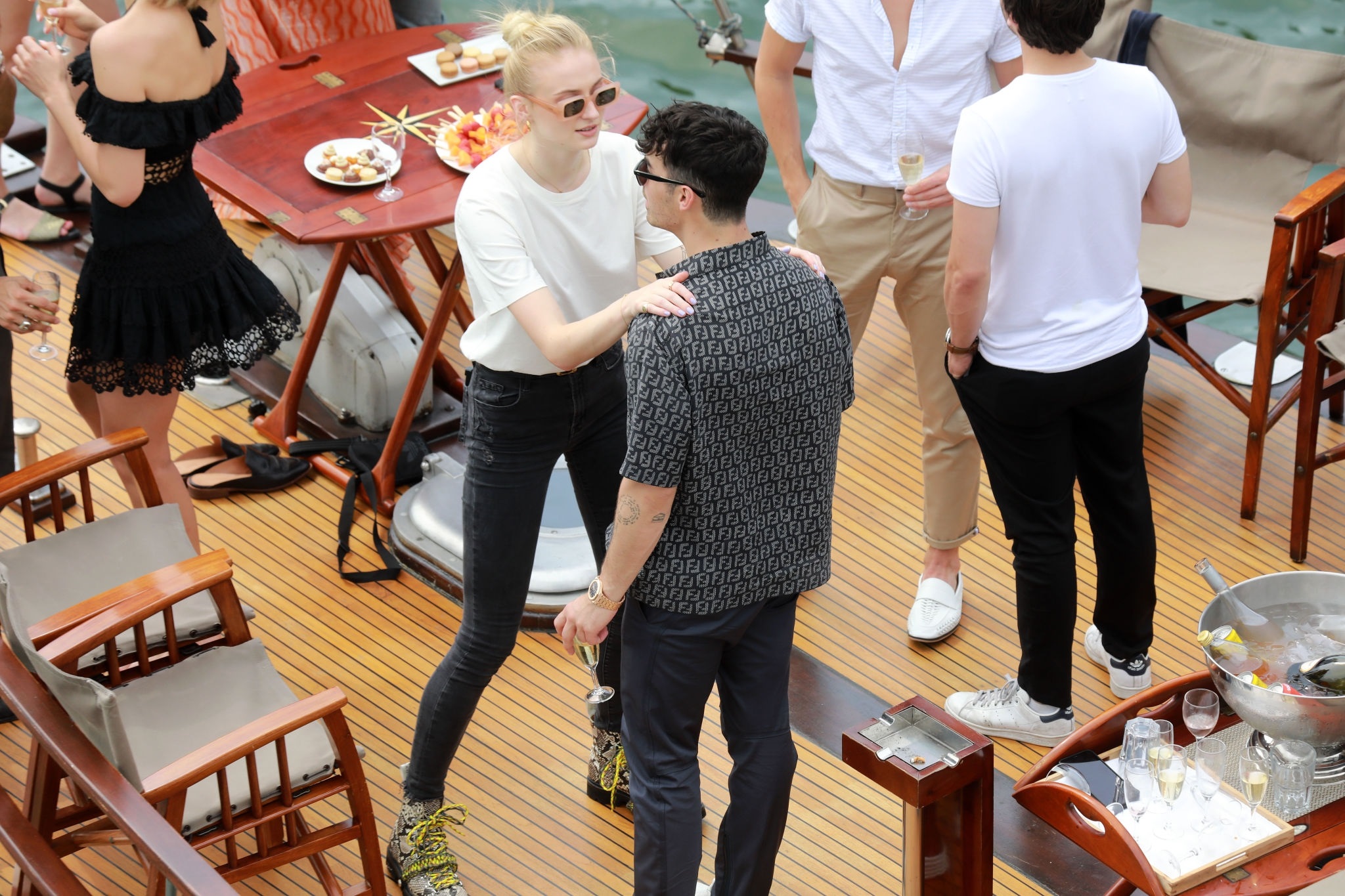 Sophie Turner And Priyanka Chopra Are Seen On A Boat Cruise On The River Seine Set 2