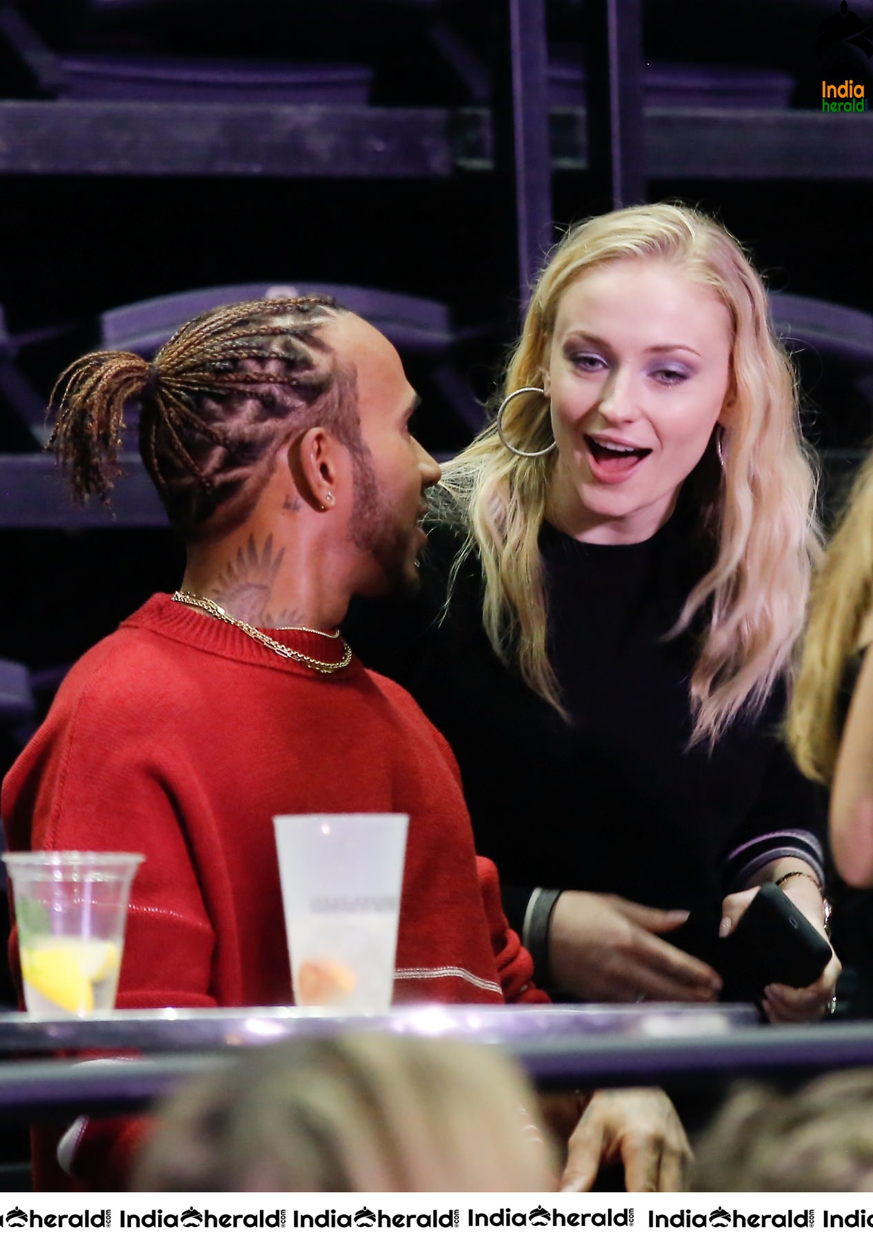 Sophie Turner Watching the Jonas Brothers Concert Sound Check in Paris