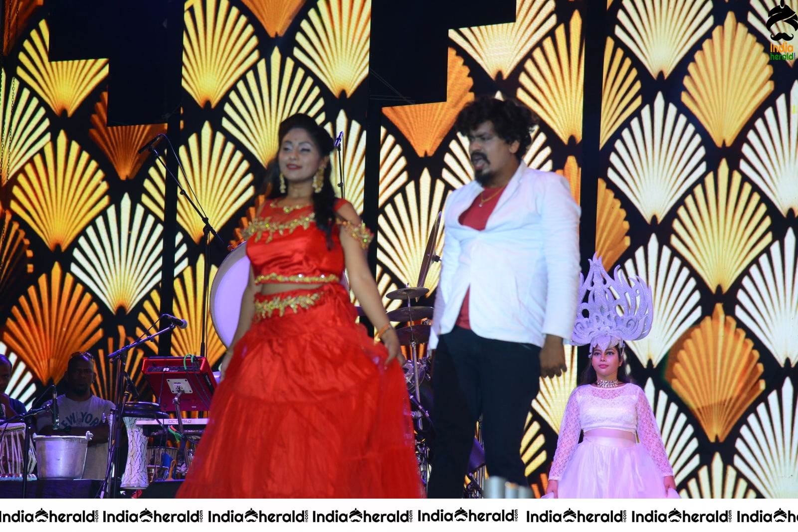 Sreemukhi On the stage during AV Success celebrations Set 2