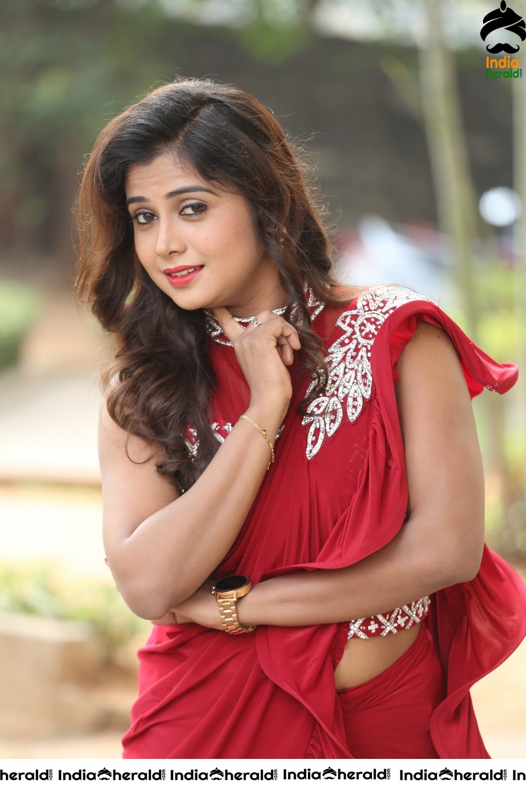 Sri Pallavi Latest Stills in Frill Saree Set 2