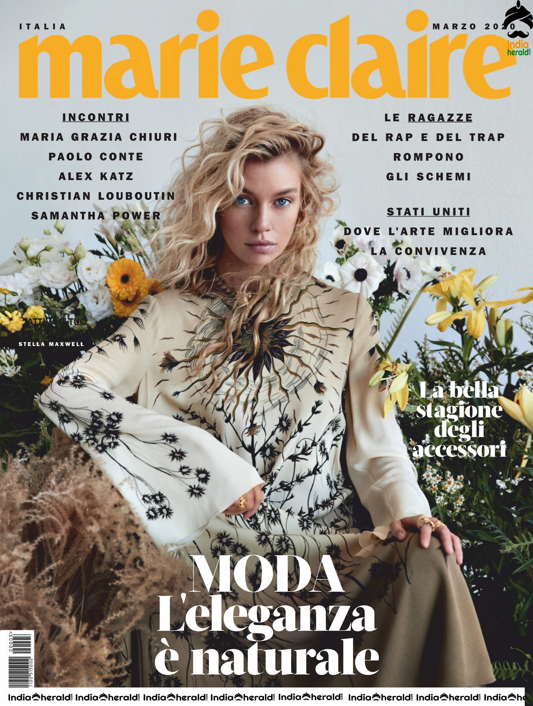 Stella Maxwell features in Marie Claire Magazine Italia March 2020 edition