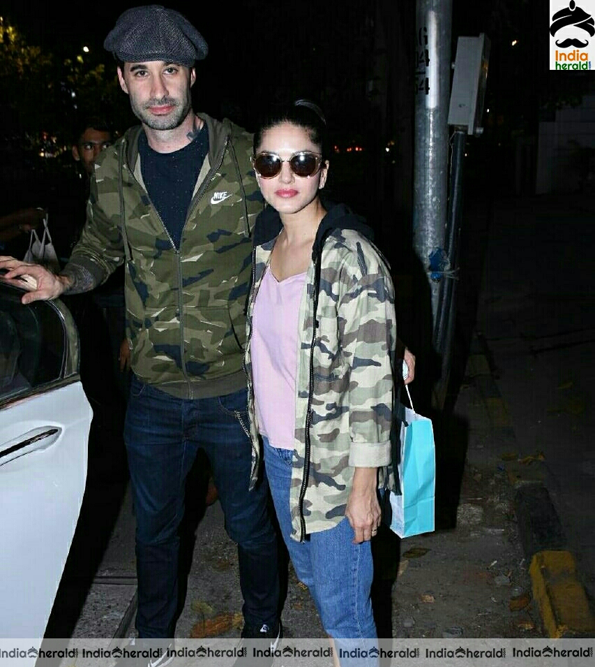 Sunny Leone With Husband Daniel Spotted At Food Hall At Bandra