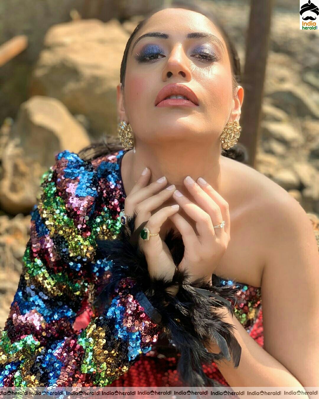 Surbhi Chandna Latest Hot Glitter Dress Stills