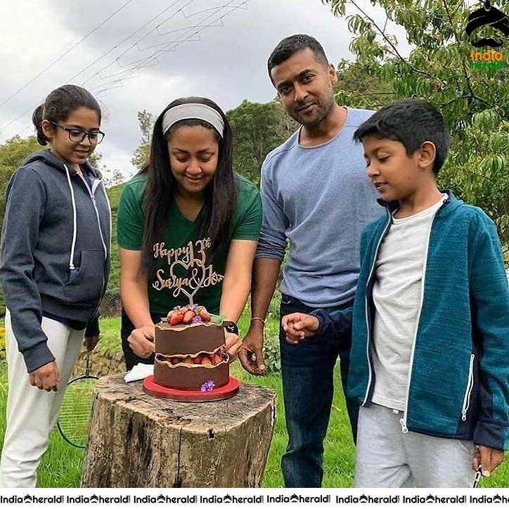 Suriya And Jyothika Celebrate Their 13th Wedding Anniversary With Kids At Ooty