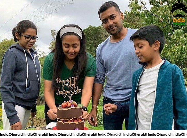Suriya And Jyothika Celebrate Their 13th Wedding Anniversary With Kids At Ooty