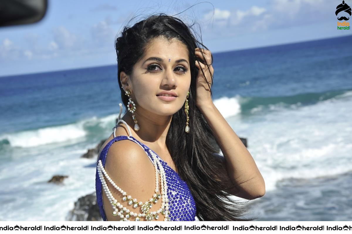 Taapsee Showing her Curvaceous Midriff and Milky Navel in Saree in these Hot Photos Set 2