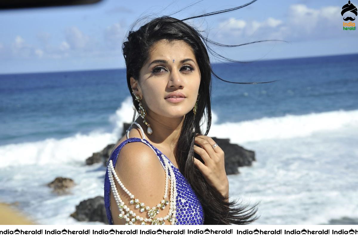 Taapsee Showing her Curvaceous Midriff and Milky Navel in Saree in these Hot Photos Set 2