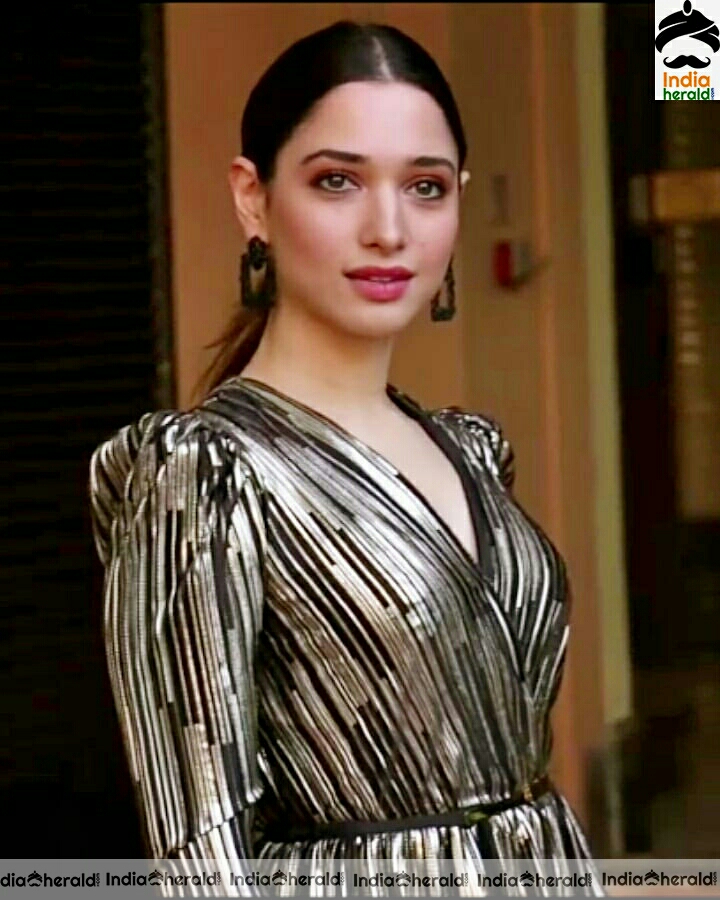 Tamanna Cute Ash Dress Stills