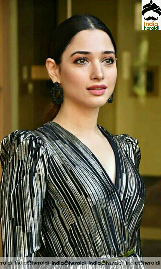Tamanna Cute Ash Dress Stills