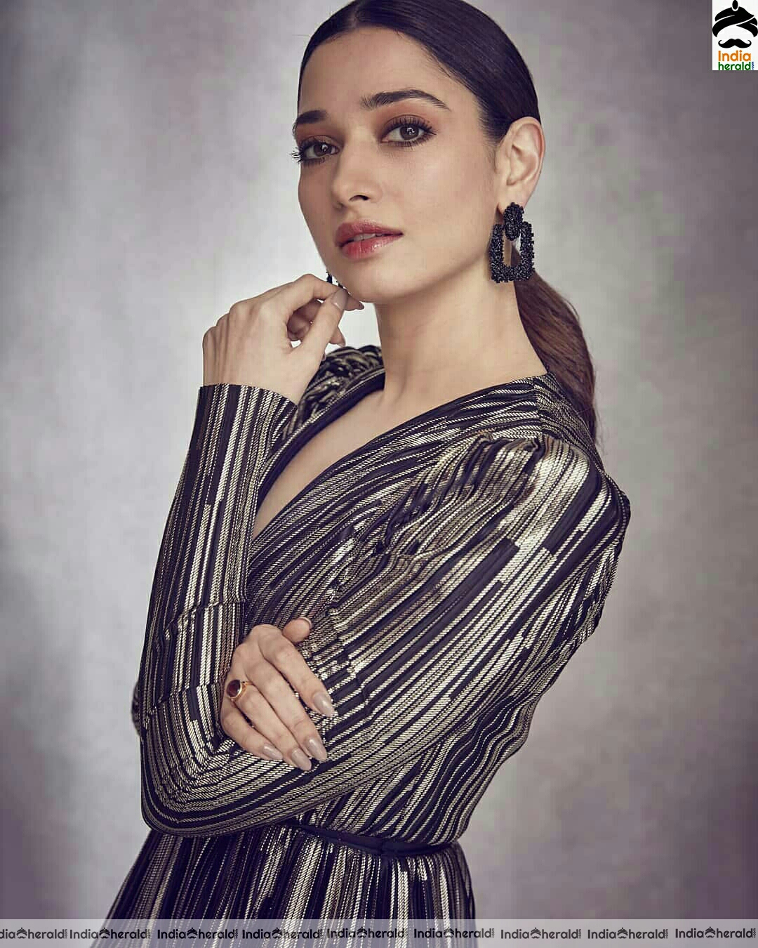 Tamanna Cute Ash Dress Stills