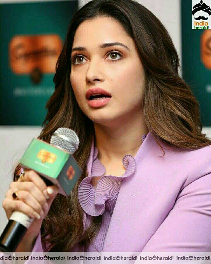 Tamanna Cute Lavander Colour Dress Photoshoot