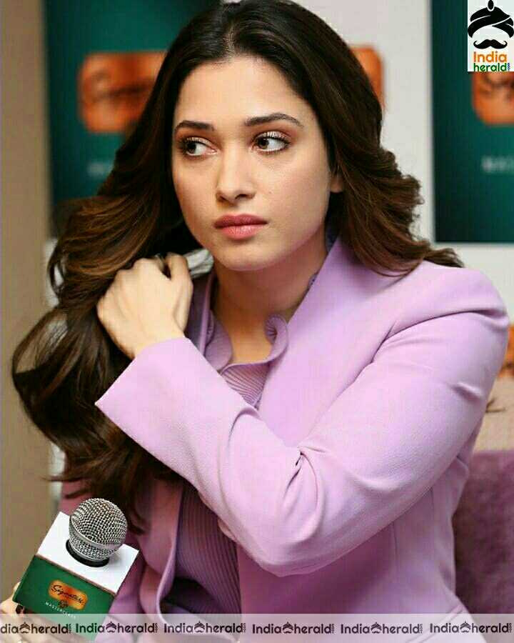 Tamanna Cute Lavander Colour Dress Photoshoot