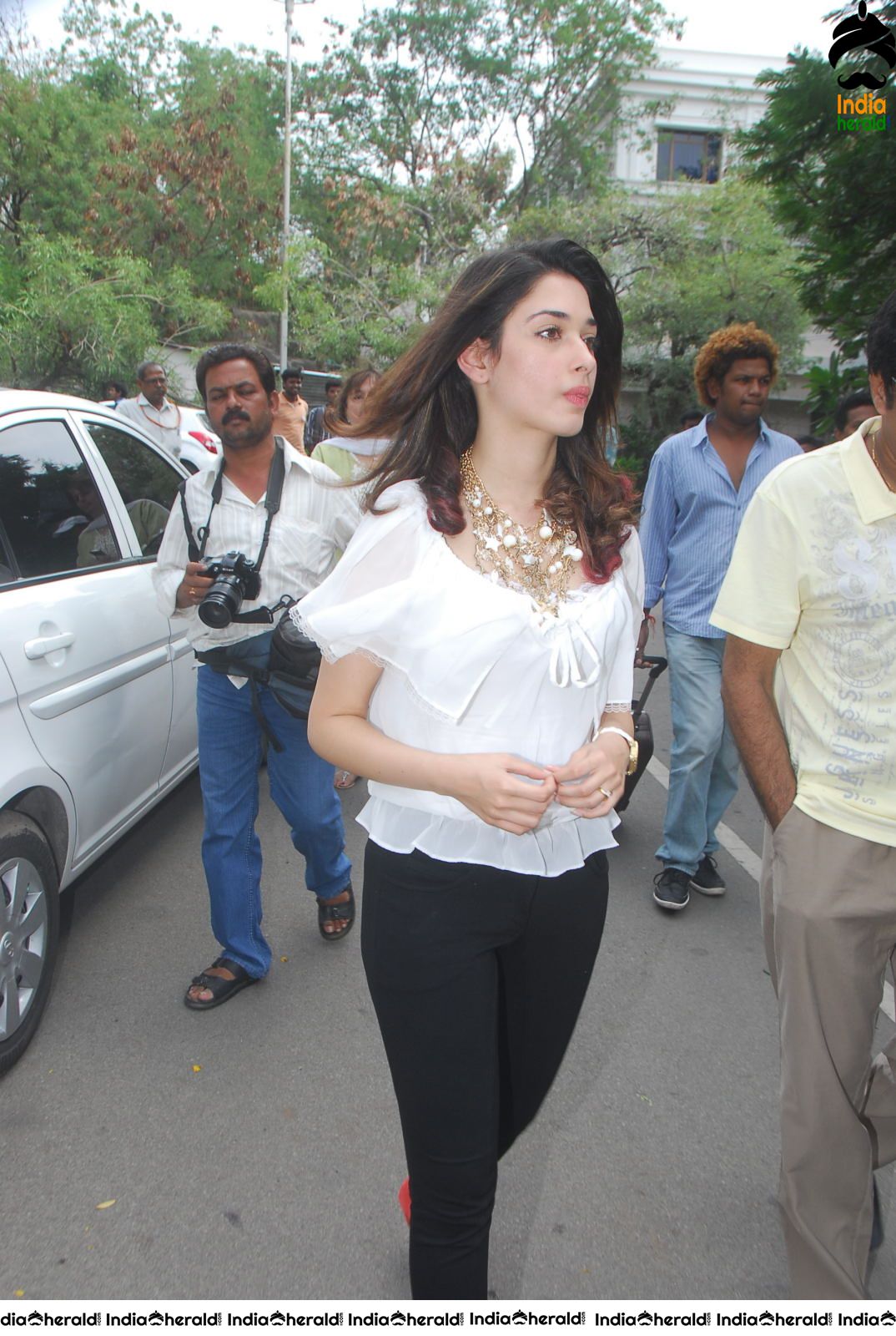 Tamanna is too hot and cute in these latest photos as she was spotted in White Top during an event