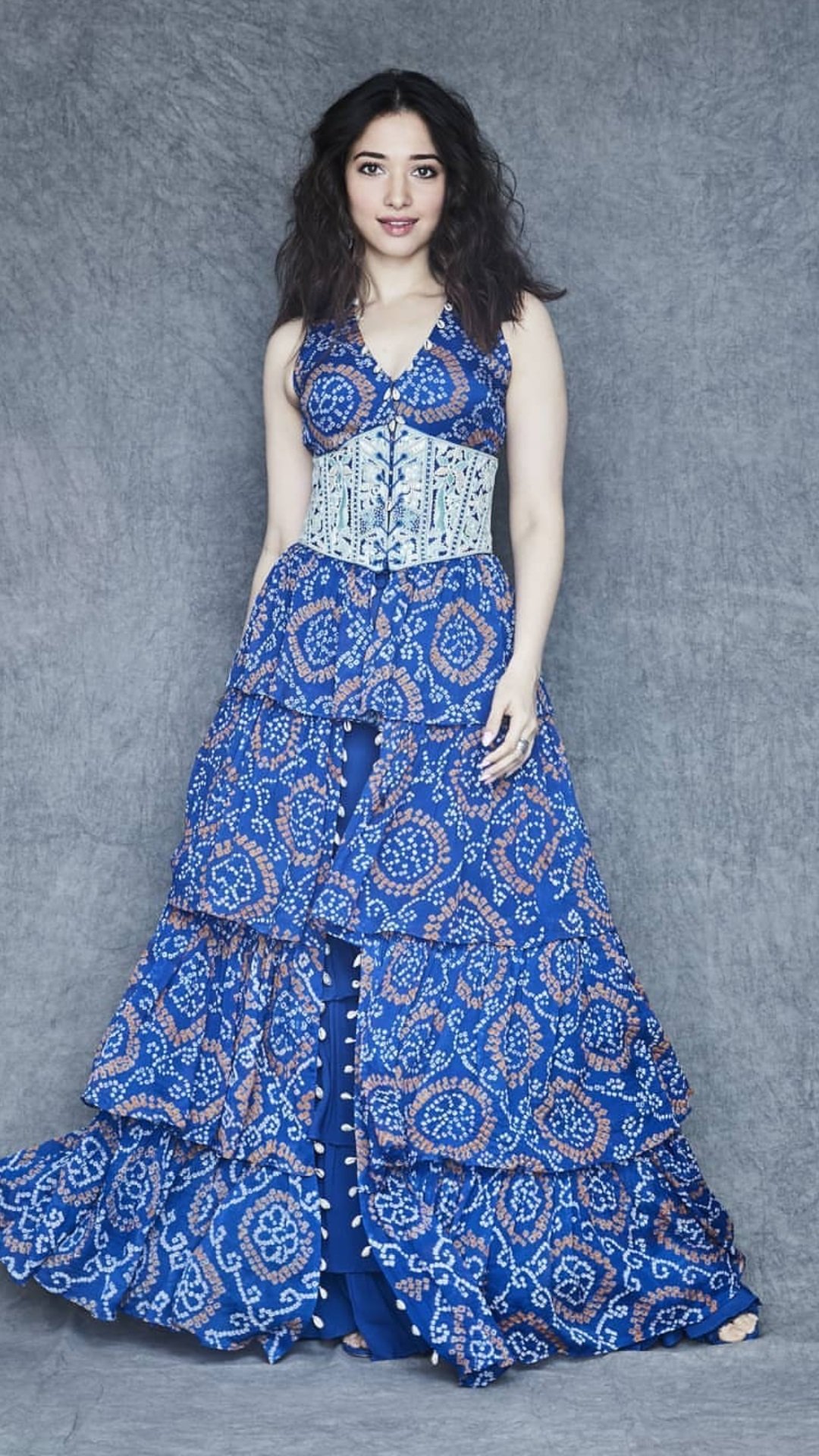 Tamanna Latest Sizzling Hot Photoshoot In Sleeveless Blue Frock