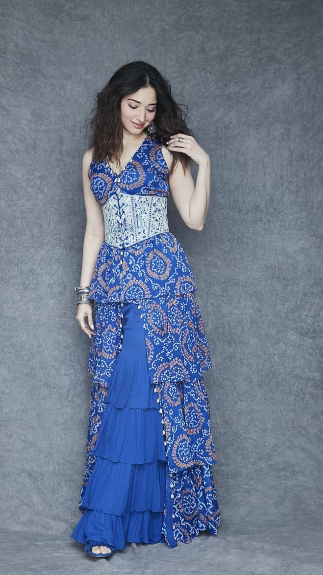 Tamanna Latest Sizzling Hot Photoshoot In Sleeveless Blue Frock