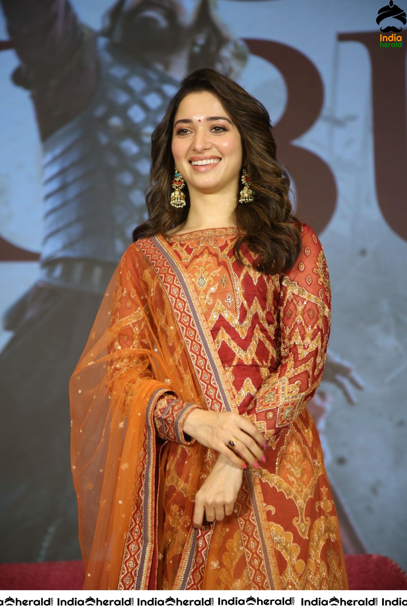 Tamanna Looking Elegant and Gorgeous at Sye Raa Thank Meet Set 2