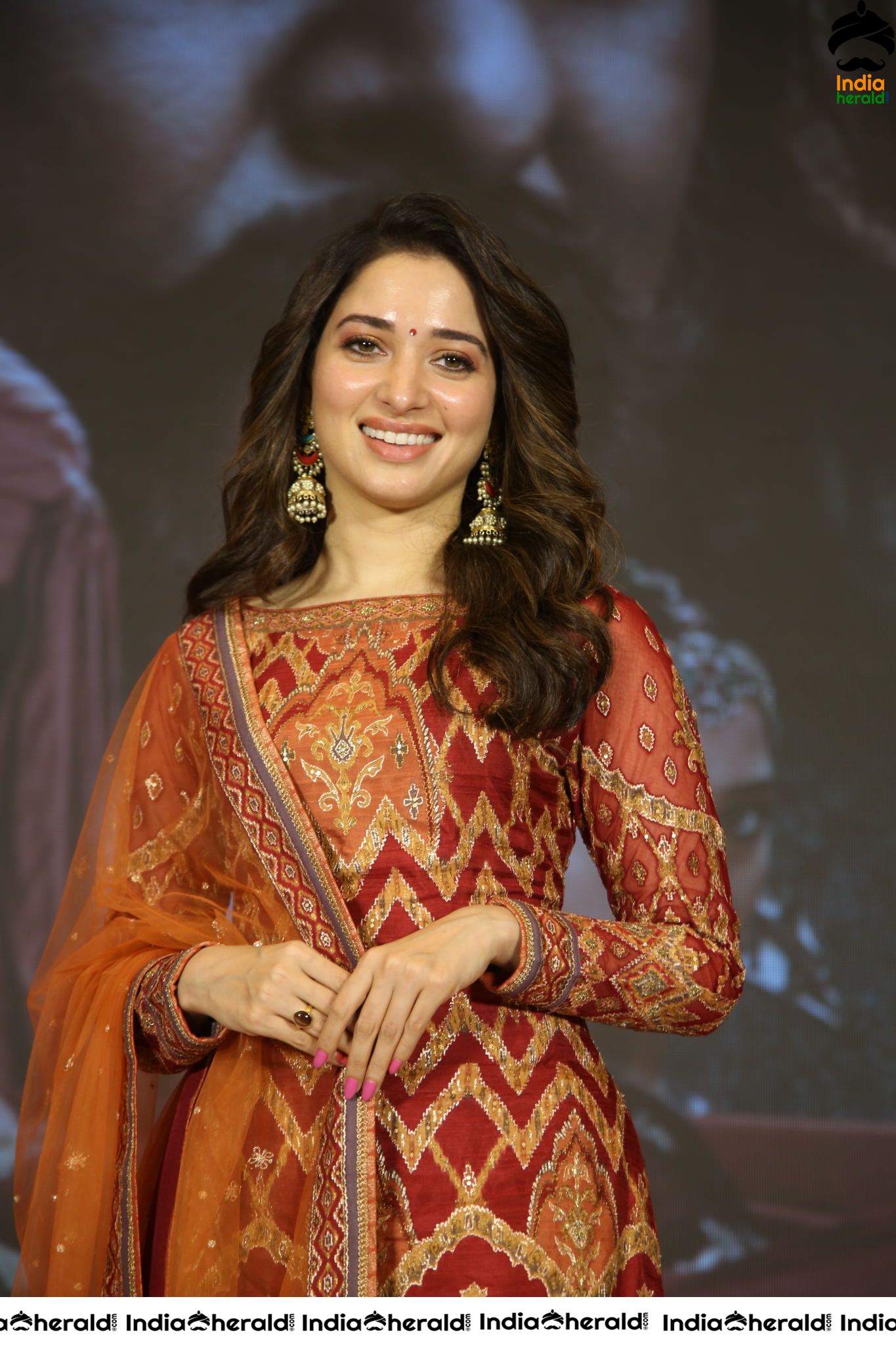 Tamanna Looking Elegant and Gorgeous at Sye Raa Thank Meet Set 3