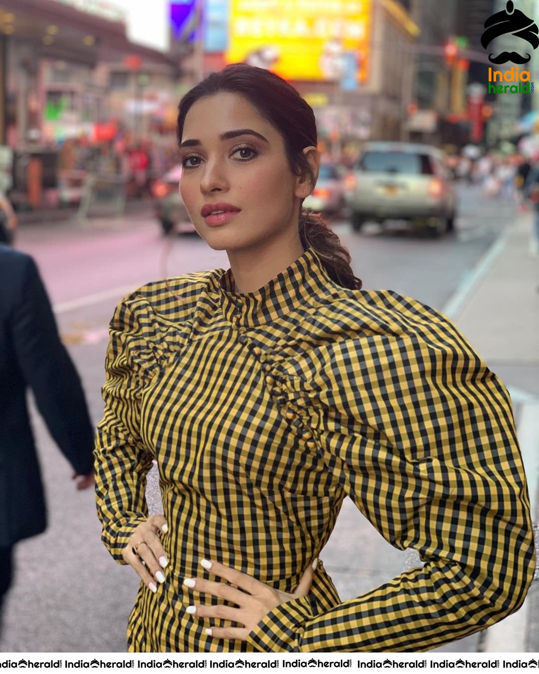 Tamanna looking Sexy As She Is spotted In Times Square New York