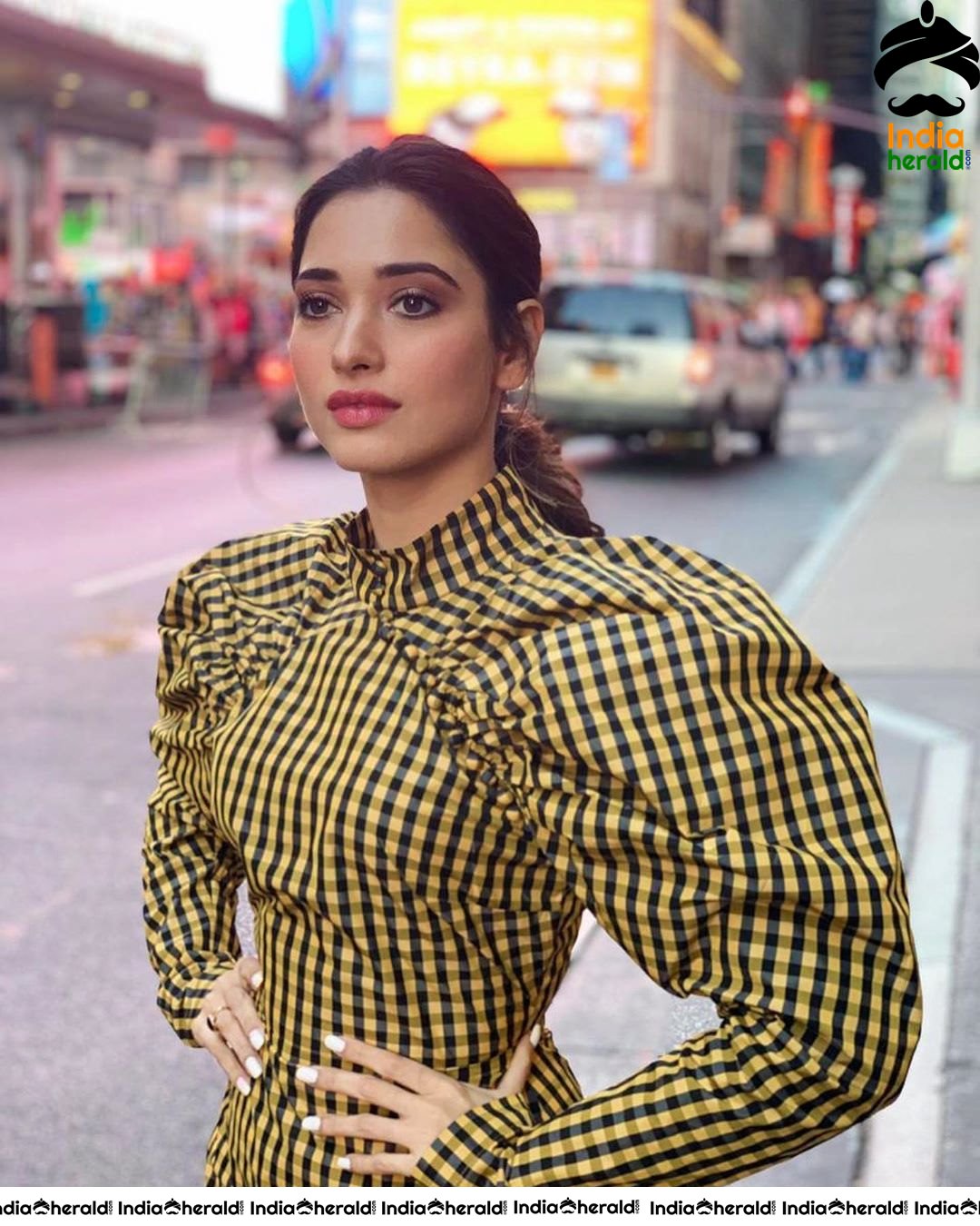 Tamanna looking Sexy As She Is spotted In Times Square New York
